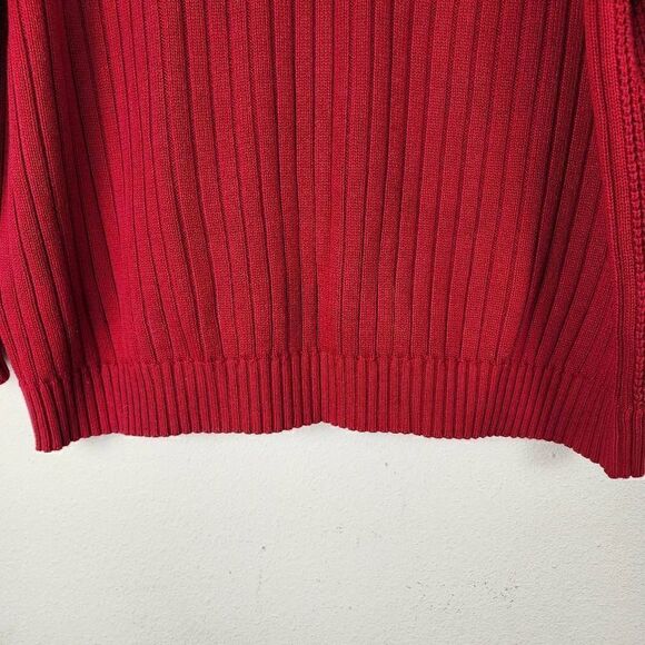 Nautica Men's Red Long Sleeve Knitted Pullover Sweater Size 2XL - Picture 3 of 11